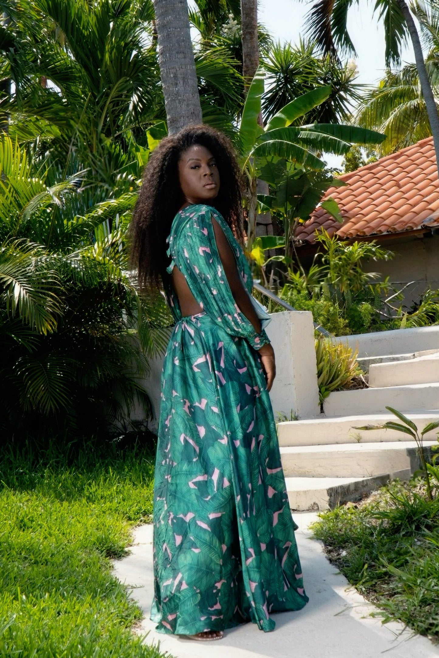 The Urban Palm Maxi Dress (Plus-Size Only)