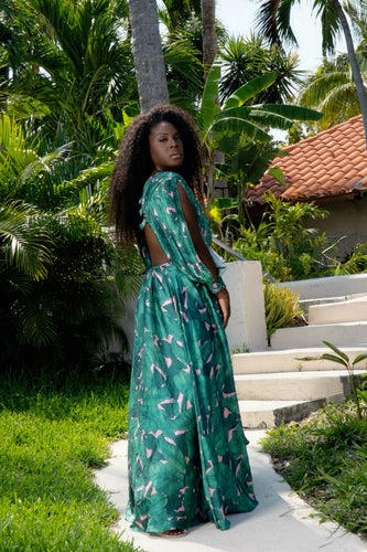 The Urban Palm Maxi Dress (Plus-Size Only)