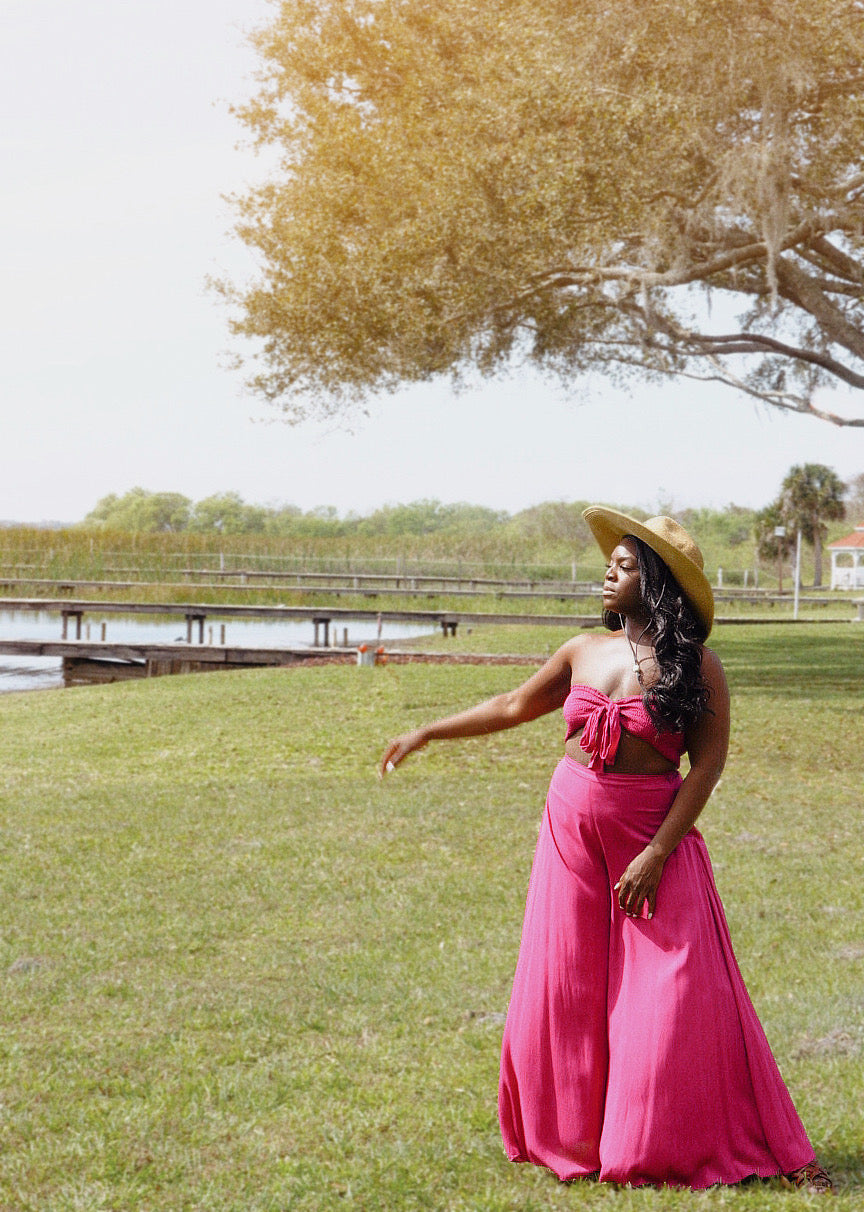 Dear Summer Two Piece Wide Leg Pant Set