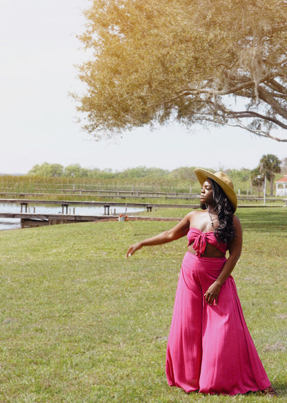 Dear Summer Two Piece Wide Leg Pant Set