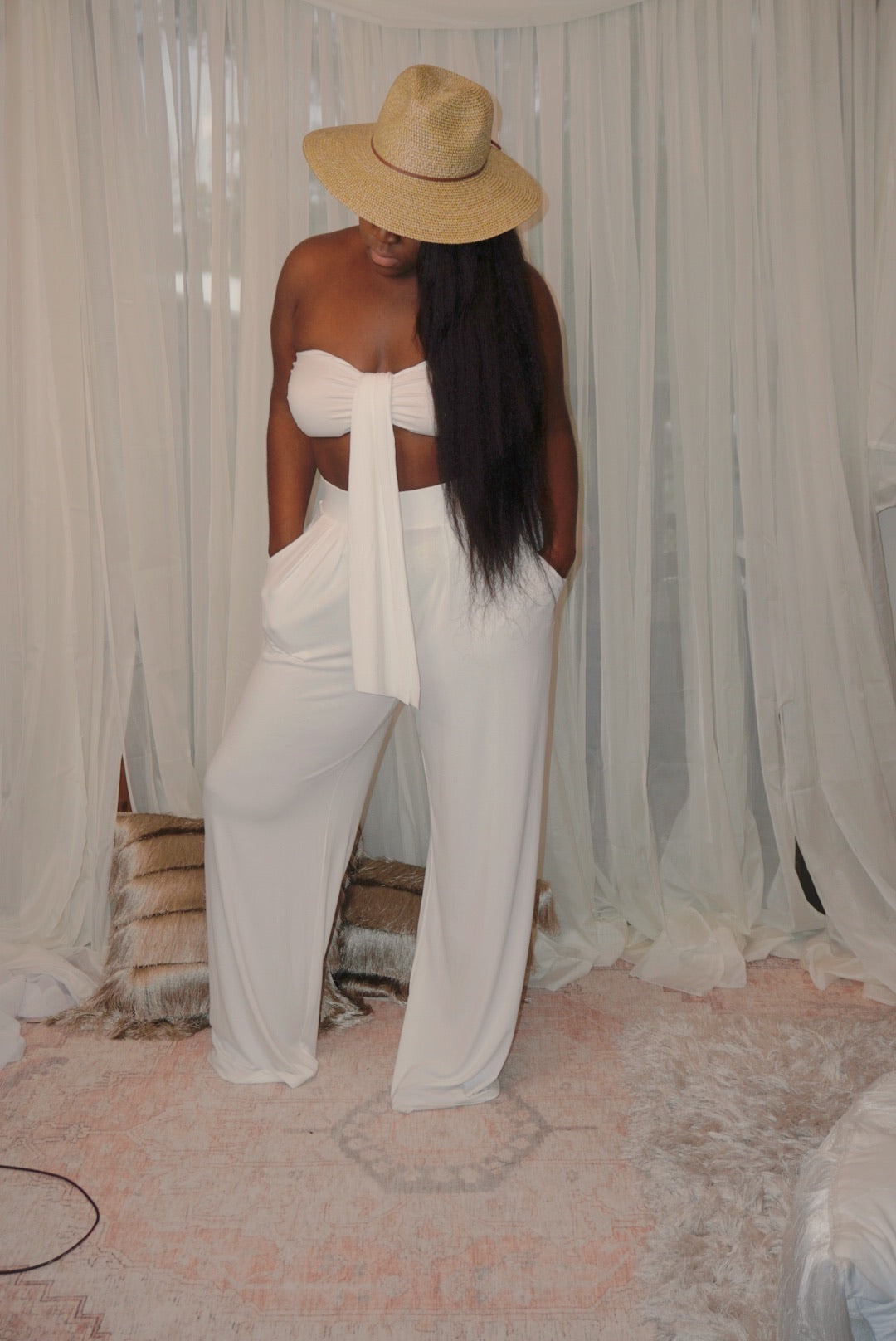 The Poppin' Peony Two Piece Pant Set