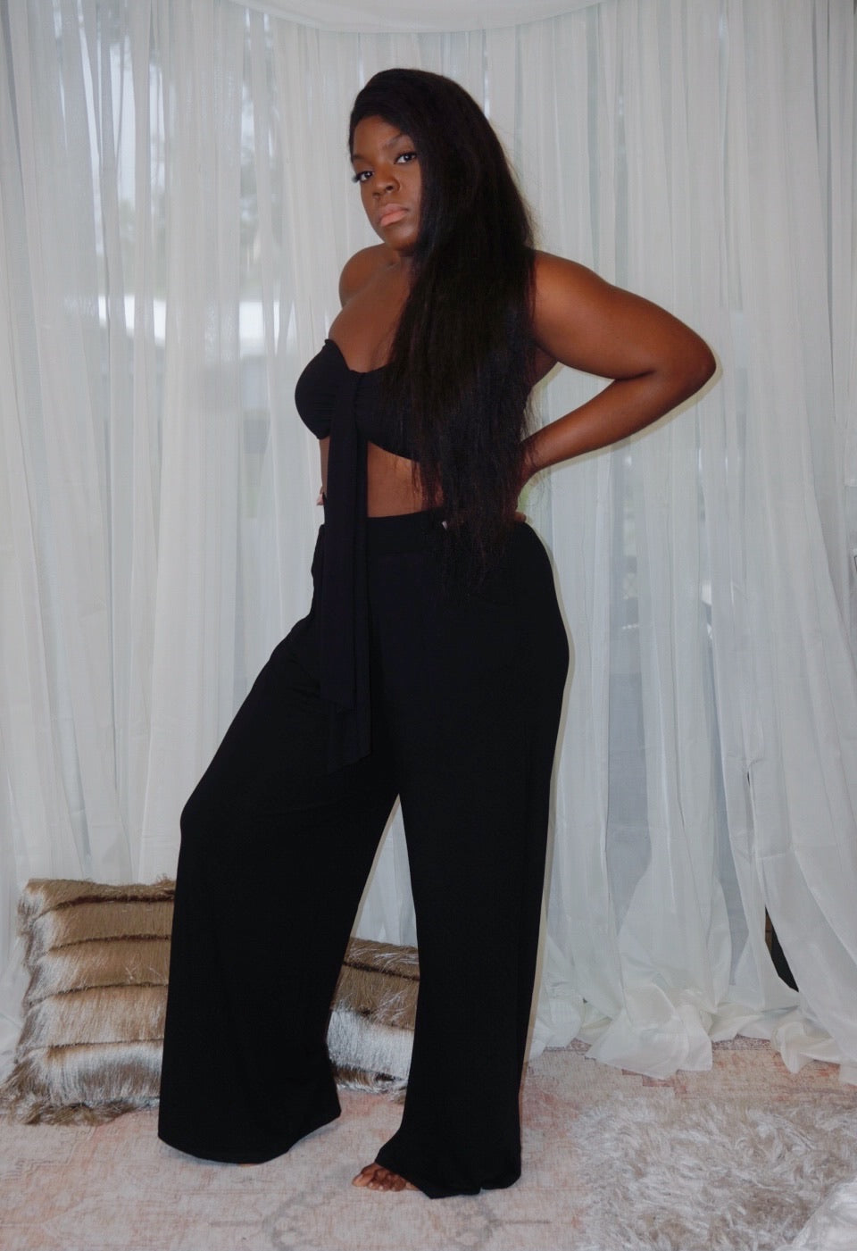 The Poppin' Peony Two Piece Pant Set